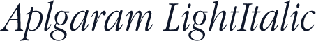 Aplgaram LightItalic