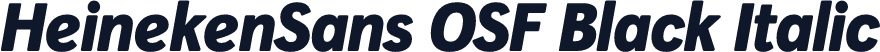 HeinekenSans OSF Black Italic