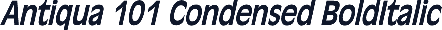 Antiqua 101 Condensed BoldItalic