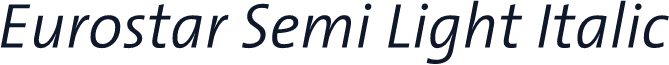 Eurostar Semi Light Italic