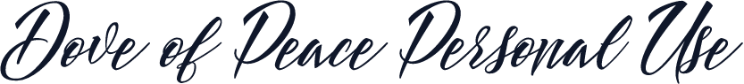 Dove of Peace Personal Use