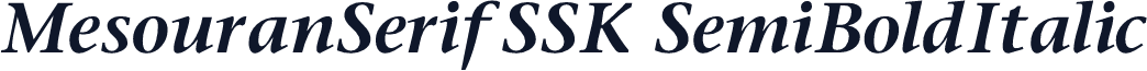 MesouranSerifSSK SemiBoldItalic
