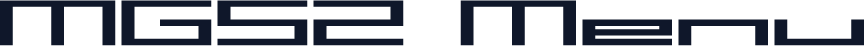MGS2 Menu