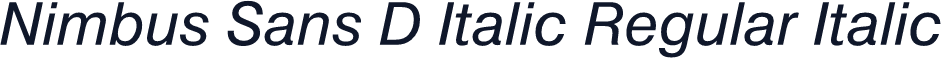 Nimbus Sans D Italic Regular Italic