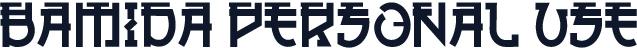 BAMIDA PERSONAL USE