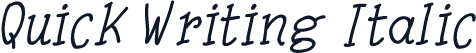 Quick Writing Italic