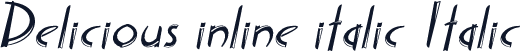 Delicious inline italic Italic