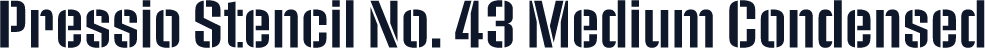 Pressio Stencil No. 43 Medium Condensed