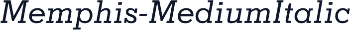 Memphis-MediumItalic
