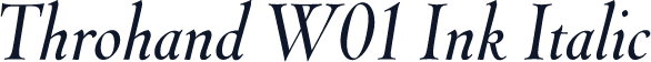Throhand W01 Ink Italic
