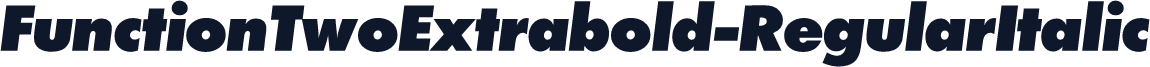 FunctionTwoExtrabold-RegularItalic
