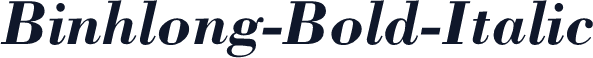 Binhlong-Bold-Italic