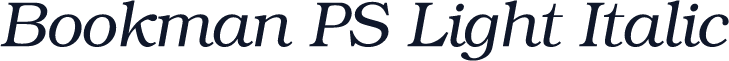 Bookman PS Light Italic