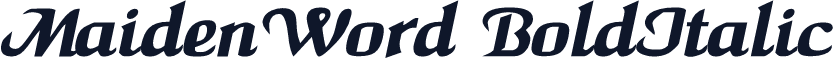 MaidenWord BoldItalic