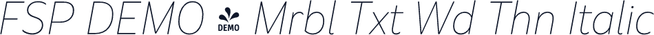 FSP DEMO - Mrbl Txt Wd Thn Italic