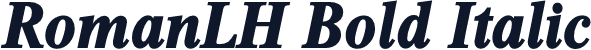 RomanLH Bold Italic