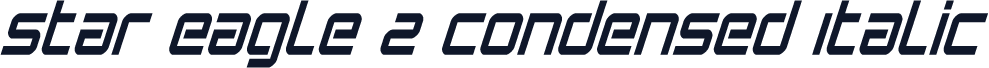 Star Eagle 2 Condensed Italic