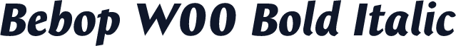 Bebop W00 Bold Italic