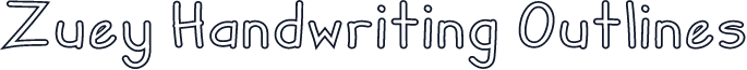 Zuey Handwriting Outlines
