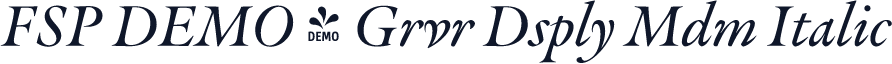 FSP DEMO - Grvr Dsply Mdm Italic