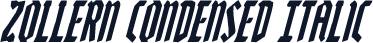 Zollern Condensed Italic