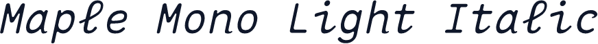 Maple Mono Light Italic