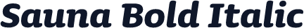 Sauna Bold Italic