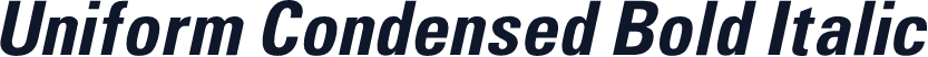 Uniform Condensed Bold Italic