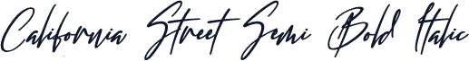 California Street Semi Bold Italic