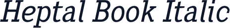 Heptal Book Italic