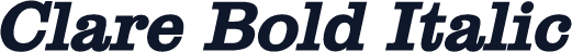 Clare Bold Italic