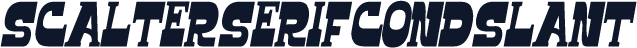 Scalter Serif Cond Slant
