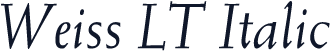 Weiss LT Italic