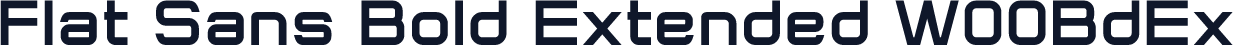 Flat Sans Bold Extended W00BdEx