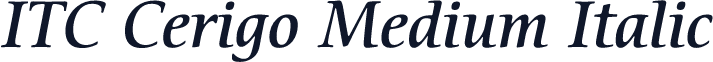 ITC Cerigo Medium Italic