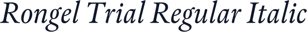 Rongel Trial Regular Italic