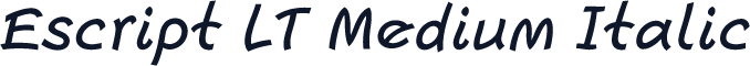 Escript LT Medium Italic