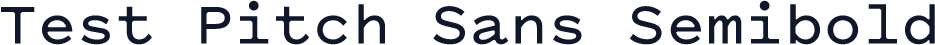 Test Pitch Sans Semibold