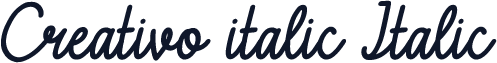 Creativo italic Italic