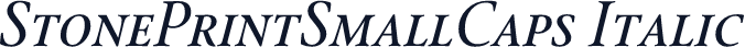 StonePrintSmallCaps Italic