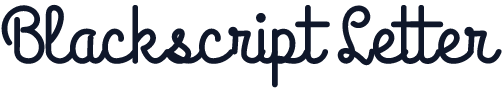 Blackscript Letter