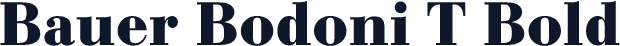 Bauer Bodoni T Bold