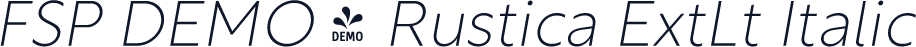 FSP DEMO - Rustica ExtLt Italic