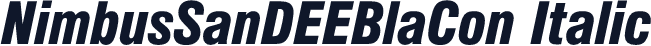 NimbusSanDEEBlaCon Italic
