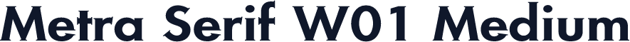 Metra Serif W01 Medium