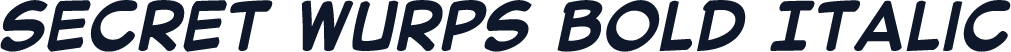 Secret Wurps Bold Italic