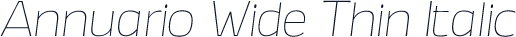 Annuario Wide Thin Italic