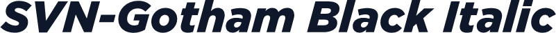SVN-Gotham Black Italic