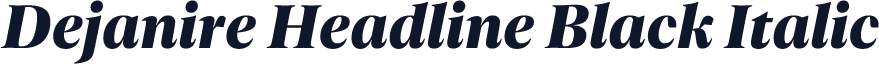 Dejanire Headline Black Italic