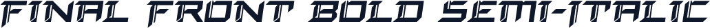 Final Front Bold Semi-Italic